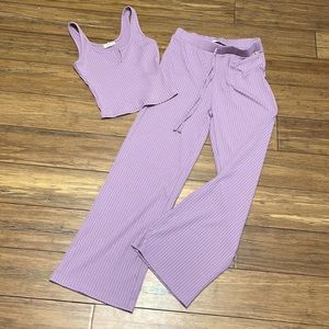 Pink Lily lavender lounge set size small